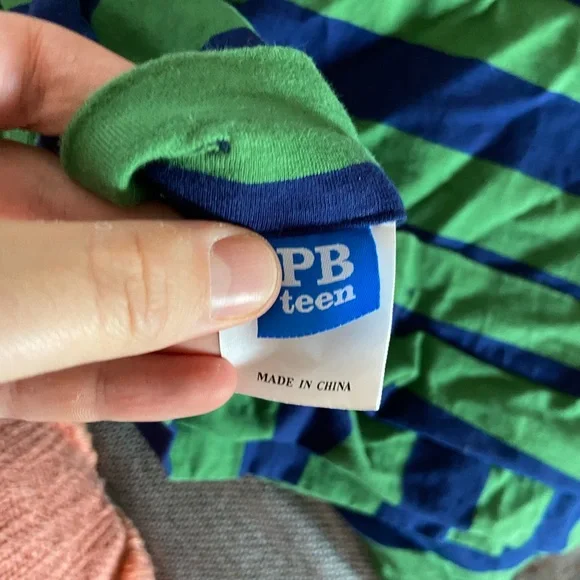 Pottery Barn PB Teen Twin Striped Duvet Cover - Picture 2 of 6